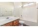 Bathroom featuring a white shower and tub with a sink and counter at 19318 E Reins Rd, Queen Creek, AZ 85142