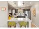 Modern kitchen with stainless steel appliances, beautiful countertops, and an eat-in bar area at 19700 N 76Th St # 1038, Scottsdale, AZ 85255