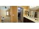 Bathroom with dual sinks, large mirror, walk-in closet, and natural light streaming in at 23771 W Yavapai St, Buckeye, AZ 85326