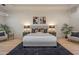 Spacious main bedroom with hardwood floors and modern decor at 3153 E Sierra Vista Dr, Phoenix, AZ 85016