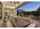 Inviting covered patio with a dining table, seating, and a tranquil pool area at 4350 S White Dr, Chandler, AZ 85249