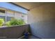 Relaxing patio view showcasing lush greenery and a potted plant, creating a peaceful and inviting outdoor space at 1402 E Guadalupe Rd # 122, Tempe, AZ 85283