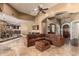 Expansive living room with an open layout, neutral tones, and seamless flow to other areas at 2558 E Page Ct, Gilbert, AZ 85234