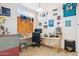 Inviting home office with lots of storage space, desk, jersey decor, and natural light at 3133 E Redwood Ct, Phoenix, AZ 85048