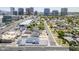 Aerial view of the home and surrounding neighborhood with nearby downtown at 346 W Edgemont Ave, Phoenix, AZ 85003