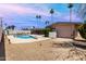 Backyard pool, complete with landscaping, offers a private retreat for relaxation and recreation at 533 E 7Th Pl, Mesa, AZ 85203