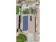 Aerial view of the home with solar panels, backyard with pool and outdoor kitchen at 6712 W Northview Ave, Glendale, AZ 85303