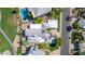 Overhead aerial view of house highlighting layout, landscaping, and pool at 7878 E Gainey Ranch Rd # 36, Scottsdale, AZ 85258