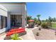 Expansive backyard offering multiple seating areas, mature trees, and a private setting at 7878 E Gainey Ranch Rd # 36, Scottsdale, AZ 85258