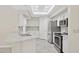 Modern kitchen with stainless steel appliances, granite countertops, and white cabinetry at 10367 E Wood Dr, Scottsdale, AZ 85260