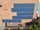 Aerial view of solar panels on the roof at 10367 E Wood Dr, Scottsdale, AZ 85260