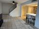 Inviting living area featuring staircase and tile flooring at 1342 W Emerald Ave # 373, Mesa, AZ 85202