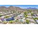 Aerial view of the neighborhood showing the home's proximity to desert landscapes at 9347 E Hillview Cir, Mesa, AZ 85207