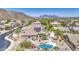 Beautiful single story home with a private pool and a well-manicured desert landscaped backyard at 9347 E Hillview Cir, Mesa, AZ 85207