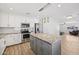 Modern kitchen features granite counters, stainless appliances, ample cabinet space, and an island with stylish pendant lighting at 1017 S Allen --, Mesa, AZ 85204