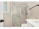 Bathroom with glass shower and modern hardware at 13805 N 31St Ave, Phoenix, AZ 85053