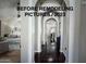 Hallway with arched doorways, hardwood floors, and a glimpse of the living room at 1809 E Gwen St, Phoenix, AZ 85042