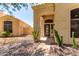 Inviting front porch with desert plants near the front door at 18812 N 90Th Pl, Scottsdale, AZ 85255