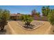 Spacious backyard with desert landscaping, palm trees and patio at 4216 E Sandia St, Phoenix, AZ 85044