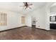 Spacious main bedroom with ensuite bathroom and a large window for natural light at 6502 W Wahalla Ln, Glendale, AZ 85308
