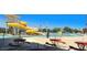 The community waterpark features a large slide, shaded tables and seating, plus plenty of room to splash at 6502 W Wahalla Ln, Glendale, AZ 85308