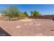 Expansive backyard featuring low-maintenance desert landscaping and block wall fencing at 7725 S 47Th Ln, Laveen, AZ 85339