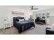 Comfortable bedroom suite features a ceiling fan and includes a functional workspace at 7920 E Camelback Rd # 508, Scottsdale, AZ 85251