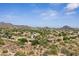 Scenic aerial view of a desert neighborhood surrounded by mountains at 11008 N 119Th Pl, Scottsdale, AZ 85259