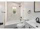 The bathroom offers tub, toilet, sink, and mirror with a modern aesthetic at 1118 N 18Th St, Phoenix, AZ 85006