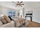 Main bedroom showing entry to the bathroom, stylish decor, and a relaxing view at 1720 W Highland St, Chandler, AZ 85224