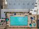 An aerial view highlighting a swimming pool with sun loungers at 17805 W Arizona Dr, Surprise, AZ 85374