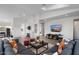 Spacious living room featuring comfortable seating and a mounted television at 4131 E Roma Ave, Phoenix, AZ 85018