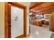 View of kitchen through pantry door, showcasing custom cabinets and hardwood floors at 424 E Lehi Rd # 2, Mesa, AZ 85203
