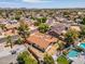 A home is highlighted in a neighborhood view, complemented by a backyard pool and desert landscaping at 6015 W Acoma Dr, Glendale, AZ 85306