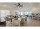 Inviting open-concept living room and dining area with modern decor and plenty of seating at 6029 E Palm St, Mesa, AZ 85215