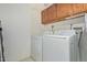 Bright laundry room with washer and dryer at 609 E Mesquite Cir # D133, Tempe, AZ 85288