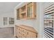 Built-in cabinetry and countertop with modern hardware at 6461 S Oakmont Dr, Chandler, AZ 85249