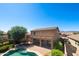 Expansive aerial view of the backyard, highlighting the pool, patio, and overall property layout at 18375 E San Ignacio Ct, Gold Canyon, AZ 85118