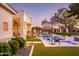 Lush backyard featuring a sparkling pool, cozy seating area, and manicured landscaping for serene outdoor living at 3330 S Horizon Pl, Chandler, AZ 85248
