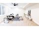 Cozy finished basement with a gray sofa, modern decor, and plenty of natural light from the egress window at 3330 S Horizon Pl, Chandler, AZ 85248