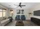 Comfortable living room featuring stylish decor and furniture at 3910 W Goldmine Mountain Dr, San Tan Valley, AZ 85144