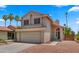 Charming two-story home showcasing desert landscaping, a spacious garage and inviting curb appeal at 4043 E Mountain Vista Dr, Phoenix, AZ 85048