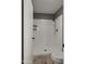 White tiled shower in the bathroom features a showerhead and safety features at 4043 E Mountain Vista Dr, Phoenix, AZ 85048