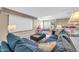 Inviting living room with a plush sectional sofa, projector screen, and colorful play area for endless entertainment at 6708 W Utopia Rd, Glendale, AZ 85308