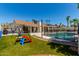 Fenced Pool and grassy backyard featuring a covered patio, perfect for outdoor gatherings at 10029 S 44Th St, Phoenix, AZ 85044