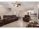 Open-concept living room seamlessly connects to kitchen and dining area at 125 N Sunvalley Blvd # 119, Mesa, AZ 85207