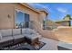 Outdoor patio area featuring a comfortable seating arrangement and outdoor dining space at 12852 N Mountainside Dr # 2, Fountain Hills, AZ 85268