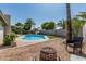 Backyard featuring a pool, fire pit, and desert landscaping at 18818 N 12Th Ave, Phoenix, AZ 85027