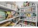 This pantry features wood look floor and ample shelving and storage for food and supplies at 20437 W White Rock Rd, Buckeye, AZ 85396