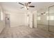 A main bedroom with ensuite bathroom and large closet with mirrored doors at 2547 W Naranja Ave, Mesa, AZ 85202